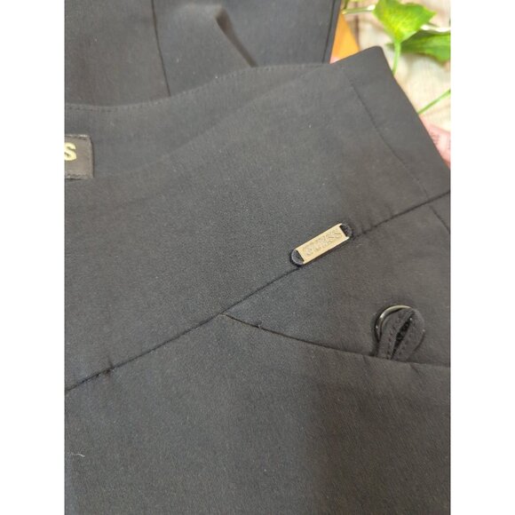 Vintage Y2K Guess Collection Pants Bootcut Black Gothic Grunge Buckle Size 27 - Picture 3 of 6